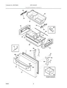 02 - Freezer Drawer, Baskets parts for Electrolux Refrigerator GRFC2353AF9 from AppliancePartsPros.com