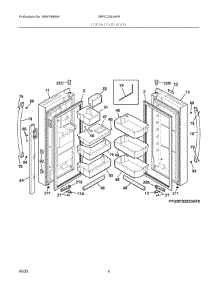 03 - Fresh Food Door parts for Electrolux Refrigerator GRFC2353AF9 from AppliancePartsPros.com