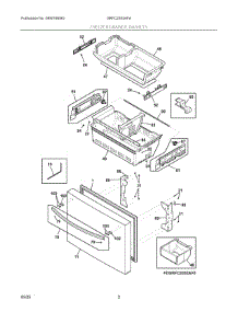 02 - Freezer Drawer, Baskets parts for Electrolux Refrigerator GRFC2353AFA from AppliancePartsPros.com