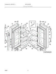 03 - Fresh Food Door parts for Electrolux Refrigerator GRFC2353AFD from AppliancePartsPros.com
