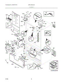 04 - Cabinet parts for Electrolux Refrigerator GRFC2353AXA from AppliancePartsPros.com
