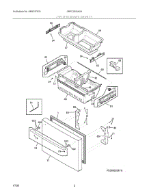 02 - Freezer Drawer, Baskets parts for Electrolux Refrigerator GRFC2353AXA from AppliancePartsPros.com