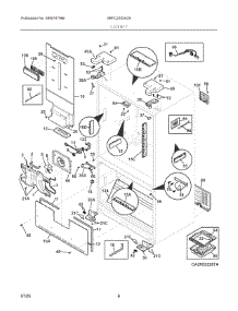04 - Cabinet parts for Electrolux Refrigerator GRFC2353AZA from AppliancePartsPros.com