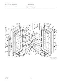 03 - Fresh Food Door parts for Electrolux Refrigerator GRFC2353AZA from AppliancePartsPros.com