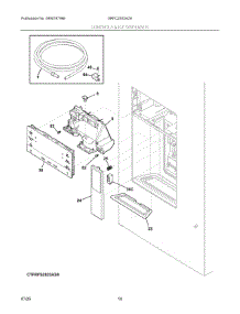 07 - Controls & Ice Dispenser parts for Electrolux Refrigerator GRFC2353AZA from AppliancePartsPros.com