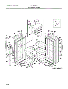 03 - Fresh Food Doors parts for Electrolux Refrigerator GRFG2353AF0 from AppliancePartsPros.com
