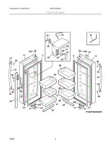 03 - Fresh Food Door parts for Electrolux Refrigerator GRFG2353AF2 from AppliancePartsPros.com