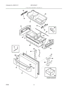 02 - Freezer Drawer, Baskets parts for Electrolux Refrigerator GRFG2353AF7 from AppliancePartsPros.com