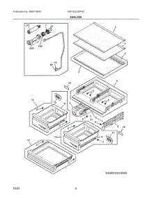 05 - Shelves parts for Electrolux Refrigerator GRFN2023AF00 from AppliancePartsPros.com