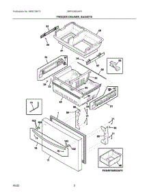 02 - Freezer Drawer, Baskets parts for Electrolux Refrigerator GRFN2853AF0 from AppliancePartsPros.com