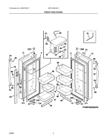 03 - Fresh Food Doors parts for Electrolux Refrigerator GRFN2853AF0 from AppliancePartsPros.com