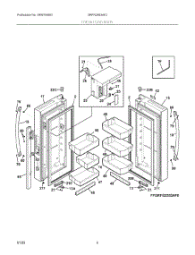 03 - Fresh Food Door parts for Electrolux Refrigerator GRFN2853AF2 from AppliancePartsPros.com