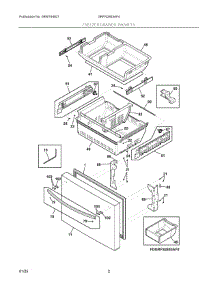 02 - Freezer Drawer, Baskets parts for Electrolux Refrigerator GRFN2853AF4 from AppliancePartsPros.com
