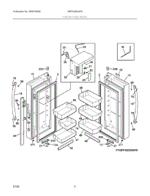 03 - Fresh Food Door parts for Electrolux Refrigerator GRFN2853AF9 from AppliancePartsPros.com