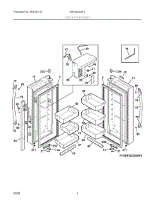 03 - Fresh Food Door parts for Electrolux Refrigerator GRFN2853AFC from AppliancePartsPros.com