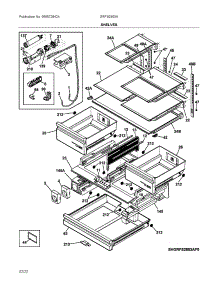 Shelves parts for Electrolux Refrigerator GRFS2853AD0 from AppliancePartsPros.com