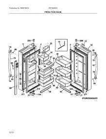 Fresh Food Door parts for Electrolux Refrigerator GRFS2853AD0 from AppliancePartsPros.com