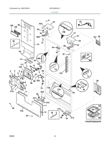 04 - Cabinet parts for Electrolux Refrigerator GRFS2853AF1 from AppliancePartsPros.com