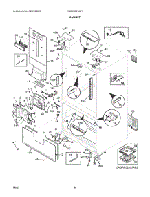 04 - Cabinet parts for Electrolux Refrigerator GRFS2853AF2 from AppliancePartsPros.com