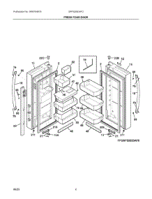 03 - Fresh Food Door parts for Electrolux Refrigerator GRFS2853AF2 from AppliancePartsPros.com