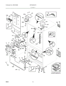 04 - Cabinet parts for Electrolux Refrigerator GRFS2853AF3 from AppliancePartsPros.com