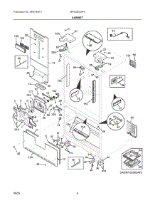 04 - Cabinet parts for Electrolux Refrigerator GRFS2853AFA from AppliancePartsPros.com