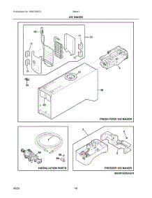 09 - Ice Maker parts for Electrolux Refrigerator GRFS2853AFB from AppliancePartsPros.com