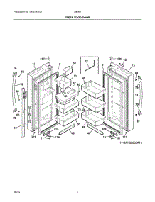 03 - Fresh Food Door parts for Electrolux Refrigerator GRFS2853AFB from AppliancePartsPros.com