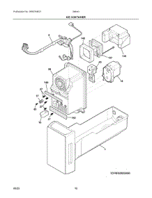 08 - Ice Container parts for Electrolux Refrigerator GRFS2853AFB from AppliancePartsPros.com