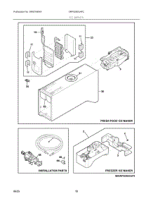 09 - Ice Maker parts for Electrolux Refrigerator GRFS2853AFC from AppliancePartsPros.com