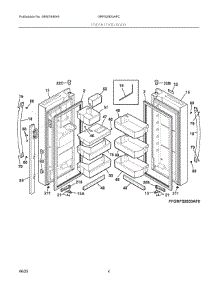 03 - Fresh Food Door parts for Electrolux Refrigerator GRFS2853AFC from AppliancePartsPros.com