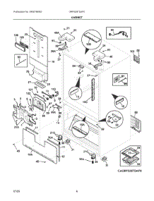 04 - Cabinet parts for Electrolux Refrigerator GRFS287DAF0 from AppliancePartsPros.com