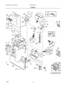 04 - Cabinet parts for Electrolux Refrigerator GRFS287DAF1 from AppliancePartsPros.com