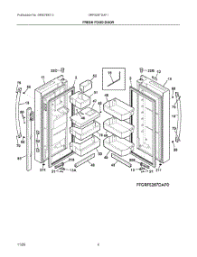 03 - Fresh Food Door parts for Electrolux Refrigerator GRFS287DAF1 from AppliancePartsPros.com