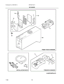 09 - Ice Maker parts for Electrolux Refrigerator GRFS287DAF1 from AppliancePartsPros.com