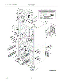 04 - Cabinet parts for Electrolux Refrigerator GRMC2273BF02 from AppliancePartsPros.com