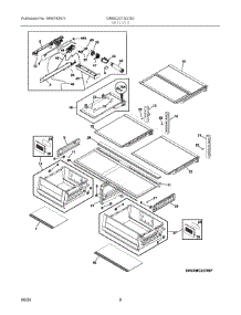 05 - Shelves parts for Electrolux Refrigerator GRMC2273CD02 from AppliancePartsPros.com