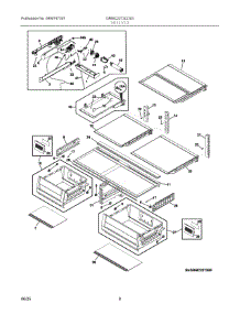 05 - Shelves parts for Electrolux Refrigerator GRMC2273CD03 from AppliancePartsPros.com