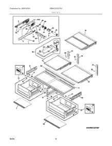 05 - Shelves parts for Electrolux Refrigerator GRMC2273CF01 from AppliancePartsPros.com