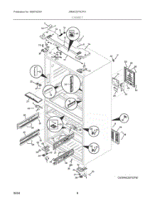 04 - Cabinet parts for Electrolux Refrigerator GRMC2273CF01 from AppliancePartsPros.com