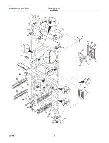 04 - Cabinet parts for Electrolux Refrigerator GRMC2273CF02 from AppliancePartsPros.com