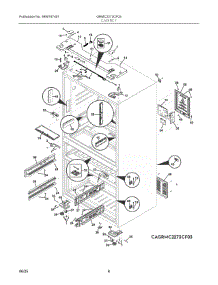 04 - Cabinet parts for Electrolux Refrigerator GRMC2273CF03 from AppliancePartsPros.com