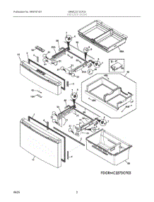 02 - Freezer Door parts for Electrolux Refrigerator GRMC2273CF03 from AppliancePartsPros.com