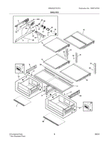 05 - Shelves parts for Electrolux Refrigerator GRMG2272CF01 from AppliancePartsPros.com