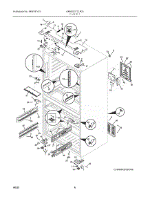 04 - Cabinet parts for Electrolux Refrigerator GRMG2272CF03 from AppliancePartsPros.com