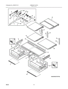 05 - Shelves parts for Electrolux Refrigerator GRMG2272CF03 from AppliancePartsPros.com
