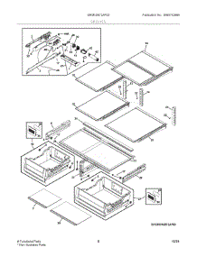 05 - Shelves parts for Electrolux Refrigerator GRMN2872AF00 from AppliancePartsPros.com