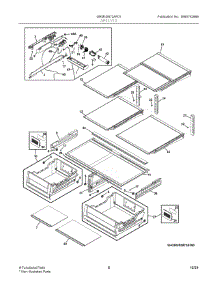 05 - Shelves parts for Electrolux Refrigerator GRMN2872AF01 from AppliancePartsPros.com