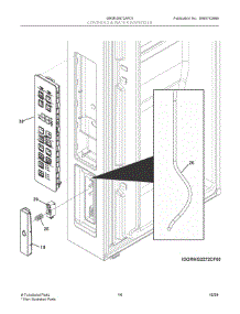08 - Controls & Water Dispenser parts for Electrolux Refrigerator GRMN2872AF01 from AppliancePartsPros.com