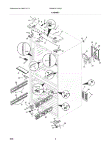 04 - Cabinet parts for Electrolux Refrigerator GRMN2872AF02 from AppliancePartsPros.com
